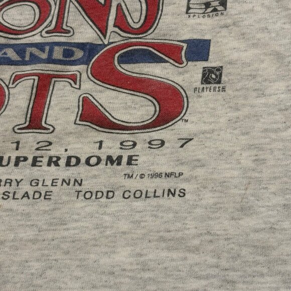 Vintage 1997 New England Patriots AFC Champions Caricature T-Shirt Men's XL - Picture 6 of 8